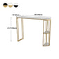 Glam Bar Dining Table Stone Top Iron Indoor Bistro Table with Shelf Clearhalo 'Bar Furniture' 'Bar Tables' 'bar_tables' 'furn' 'furn_bar_tables' 'Furniture' 'furniture_bar_tables' 'Kitchen & Dining Furniture' 4939481