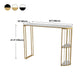 Glam Bar Dining Table Stone Top Iron Indoor Bistro Table with Shelf Clearhalo 'Bar Furniture' 'Bar Tables' 'bar_tables' 'furn' 'furn_bar_tables' 'Furniture' 'furniture_bar_tables' 'Kitchen & Dining Furniture' 4939482
