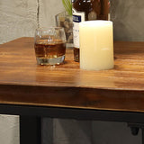 Pine Wood Bar Dining Table Industrial Bar Table with 4 Legs Base for Cafe Milk Tea Shop Clearhalo 'Bar Furniture' 'Bar Tables' 'bar_tables' 'Furniture' 'furniture_bar_tables' 'Kitchen & Dining Furniture' 4939492
