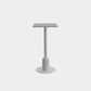 Industrial Steel Bar Dining Table Terrazzo Top Indoor Bistro Table with Single Pedestal 19.7"L x 19.7"W x 41.3"H White Square Clearhalo 'Bar Furniture' 'Bar Tables' 'bar_tables' 'furn' 'furn_bar_tables' 'Furniture' 'furniture_bar_tables' 'Kitchen & Dining Furniture' 4939503