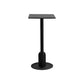 Industrial Steel Bar Dining Table Terrazzo Top Indoor Bistro Table with Single Pedestal 19.7"L x 19.7"W x 41.3"H Black Square Clearhalo 'Bar Furniture' 'Bar Tables' 'bar_tables' 'furn' 'furn_bar_tables' 'Furniture' 'furniture_bar_tables' 'Kitchen & Dining Furniture' 4939509