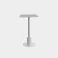 Industrial Steel Bar Dining Table Terrazzo Top Indoor Bistro Table with Single Pedestal 23.6"L x 23.6"W x 41.3"H Grey Square Clearhalo 'Bar Furniture' 'Bar Tables' 'bar_tables' 'furn' 'furn_bar_tables' 'Furniture' 'furniture_bar_tables' 'Kitchen & Dining Furniture' 4939510