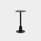 Industrial Steel Bar Dining Table Terrazzo Top Indoor Bistro Table with Single Pedestal 19.7"L x 19.7"W x 41.3"H Black Round Clearhalo 'Bar Furniture' 'Bar Tables' 'bar_tables' 'furn' 'furn_bar_tables' 'Furniture' 'furniture_bar_tables' 'Kitchen & Dining Furniture' 4939515