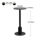 Industrial Steel Bar Dining Table Terrazzo Top Indoor Bistro Table with Single Pedestal Clearhalo 'Bar Furniture' 'Bar Tables' 'bar_tables' 'furn' 'furn_bar_tables' 'Furniture' 'furniture_bar_tables' 'Kitchen & Dining Furniture' 4939523