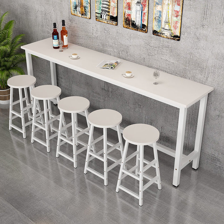 Contemporary Bar Table Rectangle Bar Dining Table with Trestle Base Clearhalo 'Bar Furniture' 'Bar Tables' 'bar_tables' 'furn' 'furn_bar_tables' 'Furniture' 'furniture_bar_tables' 'Kitchen & Dining Furniture' 4939574