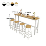 Contemporary Bar Table Rectangle Bar Dining Table with Trestle Base Clearhalo 'Bar Furniture' 'Bar Tables' 'bar_tables' 'furn' 'furn_bar_tables' 'Furniture' 'furniture_bar_tables' 'Kitchen & Dining Furniture' 4939586