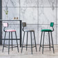 Industrial Armless Backrest Counter Stool Iron Cafe Bar Stool with Velvet Cushion Clearhalo 'Bar Furniture' 'Bar Stools' 'bar_stools' 'furn' 'furn_bar_stools' 'Furniture' 'furniture_bar_stools' 'Kitchen & Dining Furniture' 4939589
