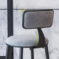 Industrial Armless Backrest Counter Stool Iron Cafe Bar Stool with Velvet Cushion Clearhalo 'Bar Furniture' 'Bar Stools' 'bar_stools' 'furn' 'furn_bar_stools' 'Furniture' 'furniture_bar_stools' 'Kitchen & Dining Furniture' 4939602