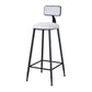 Industrial Armless Backrest Counter Stool Iron Cafe Bar Stool with Velvet Cushion White 1 Piece Bar Stool(30"H) Clearhalo 'Bar Furniture' 'Bar Stools' 'bar_stools' 'furn' 'furn_bar_stools' 'Furniture' 'furniture_bar_stools' 'Kitchen & Dining Furniture' 4939606
