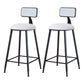 Industrial Armless Backrest Counter Stool Iron Cafe Bar Stool with Velvet Cushion White 2 Piece Set Counter Stool(26"H) Clearhalo 'Bar Furniture' 'Bar Stools' 'bar_stools' 'furn' 'furn_bar_stools' 'Furniture' 'furniture_bar_stools' 'Kitchen & Dining Furniture' 4939622