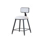 Industrial Armless Backrest Counter Stool Iron Cafe Bar Stool with Velvet Cushion White 1 Piece Short Stool(18"H) Clearhalo 'Bar Furniture' 'Bar Stools' 'bar_stools' 'furn' 'furn_bar_stools' 'Furniture' 'furniture_bar_stools' 'Kitchen & Dining Furniture' 4939639