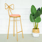 Glam Armless Backrest Counter Stool Iron Dessert Shop Bar Stool with Cushion and Pedal Clearhalo 'Bar Furniture' 'Bar Stools' 'bar_stools' 'furn' 'furn_bar_stools' 'Furniture' 'furniture_bar_stools' 'Kitchen & Dining Furniture' 4939658