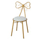 Glam Armless Backrest Counter Stool Iron Dessert Shop Bar Stool with Cushion and Pedal White 1 Piece Short Stool(18"H) Clearhalo 'Bar Furniture' 'Bar Stools' 'bar_stools' 'furn' 'furn_bar_stools' 'Furniture' 'furniture_bar_stools' 'Kitchen & Dining Furniture' 4939666