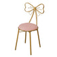 Glam Armless Backrest Counter Stool Iron Dessert Shop Bar Stool with Cushion and Pedal Pink 1 Piece Short Stool(18"H) Clearhalo 'Bar Furniture' 'Bar Stools' 'bar_stools' 'furn' 'furn_bar_stools' 'Furniture' 'furniture_bar_stools' 'Kitchen & Dining Furniture' 4939669