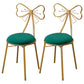 Glam Armless Backrest Counter Stool Iron Dessert Shop Bar Stool with Cushion and Pedal Blackish Green 2 Piece Set Short Stool(18"H) Clearhalo 'Bar Furniture' 'Bar Stools' 'bar_stools' 'furn' 'furn_bar_stools' 'Furniture' 'furniture_bar_stools' 'Kitchen & Dining Furniture' 4939682