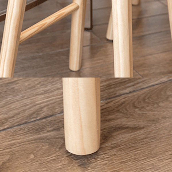 Modern Armless Backless Counter Stool Pine Wood Cafe Bar Stool with Wooden Seat Clearhalo 'Bar Furniture' 'Bar Stools' 'bar_stools' 'furn' 'furn_bar_stools' 'Furniture' 'furniture_bar_stools' 'Kitchen & Dining Furniture' 4939704