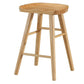 Modern Armless Backless Counter Stool Pine Wood Cafe Bar Stool with Wooden Seat Natural 1 Piece Short Stool(22"H) Clearhalo 'Bar Furniture' 'Bar Stools' 'bar_stools' 'furn' 'furn_bar_stools' 'Furniture' 'furniture_bar_stools' 'Kitchen & Dining Furniture' 4939712
