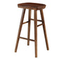 Modern Armless Backless Counter Stool Pine Wood Cafe Bar Stool with Wooden Seat Walnut 1 Piece Bar Stool(30"H) Clearhalo 'Bar Furniture' 'Bar Stools' 'bar_stools' 'furn' 'furn_bar_stools' 'Furniture' 'furniture_bar_stools' 'Kitchen & Dining Furniture' 4939728