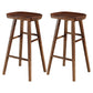 Modern Armless Backless Counter Stool Pine Wood Cafe Bar Stool with Wooden Seat Walnut 2 Piece Set Bar Stool(30"H) Clearhalo 'Bar Furniture' 'Bar Stools' 'bar_stools' 'furn' 'furn_bar_stools' 'Furniture' 'furniture_bar_stools' 'Kitchen & Dining Furniture' 4939729