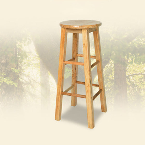 Modern Armless Backless Counter Stool Rubber Wood Kitchen Bar Stool with Wooden Seat Clearhalo 'Bar Furniture' 'Bar Stools' 'bar_stools' 'furn' 'furn_bar_stools' 'Furniture' 'furniture_bar_stools' 'Kitchen & Dining Furniture' 4939736