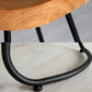 Modern Armless Backless Counter Stool Iron Cafe Bar Stool with Wooden Seat and Pedal Clearhalo 'Bar Furniture' 'Bar Stools' 'bar_stools' 'furn' 'furn_bar_stools' 'Furniture' 'furniture_bar_stools' 'Kitchen & Dining Furniture' 4939759