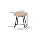 Modern Armless Backless Counter Stool Iron Cafe Bar Stool with Wooden Seat and Pedal Clearhalo 'Bar Furniture' 'Bar Stools' 'bar_stools' 'furn' 'furn_bar_stools' 'Furniture' 'furniture_bar_stools' 'Kitchen & Dining Furniture' 4939773