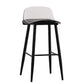 Modern Armless Backrest Counter Stool Iron Kitchen Bar Stool with Acrylic Seat and Pedal Black 1 Piece Clearhalo 'Bar Furniture' 'Bar Stools' 'bar_stools' 'furn' 'furn_bar_stools' 'Furniture' 'furniture_bar_stools' 'Kitchen & Dining Furniture' 4939778