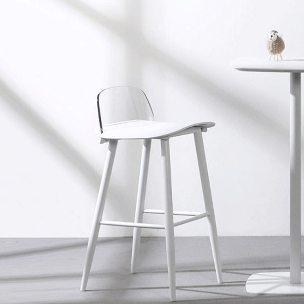 Modern Armless Backrest Counter Stool Iron Kitchen Bar Stool with Acrylic Seat and Pedal Clearhalo 'Bar Furniture' 'Bar Stools' 'bar_stools' 'furn' 'furn_bar_stools' 'Furniture' 'furniture_bar_stools' 'Kitchen & Dining Furniture' 4939781
