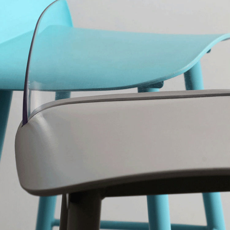 Modern Armless Backrest Counter Stool Iron Kitchen Bar Stool with Acrylic Seat and Pedal Clearhalo 'Bar Furniture' 'Bar Stools' 'bar_stools' 'furn' 'furn_bar_stools' 'Furniture' 'furniture_bar_stools' 'Kitchen & Dining Furniture' 4939785
