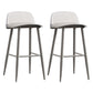 Modern Armless Backrest Counter Stool Iron Kitchen Bar Stool with Acrylic Seat and Pedal Grey 2 Piece Set Clearhalo 'Bar Furniture' 'Bar Stools' 'bar_stools' 'furn' 'furn_bar_stools' 'Furniture' 'furniture_bar_stools' 'Kitchen & Dining Furniture' 4939786