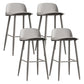 Modern Armless Backrest Counter Stool Iron Kitchen Bar Stool with Acrylic Seat and Pedal Light Gray 4 Piece Set Clearhalo 'Bar Furniture' 'Bar Stools' 'bar_stools' 'furn' 'furn_bar_stools' 'Furniture' 'furniture_bar_stools' 'Kitchen & Dining Furniture' 4939794