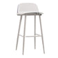 Modern Armless Backrest Counter Stool Iron Kitchen Bar Stool with Acrylic Seat and Pedal White 1 Piece Clearhalo 'Bar Furniture' 'Bar Stools' 'bar_stools' 'furn' 'furn_bar_stools' 'Furniture' 'furniture_bar_stools' 'Kitchen & Dining Furniture' 4939796