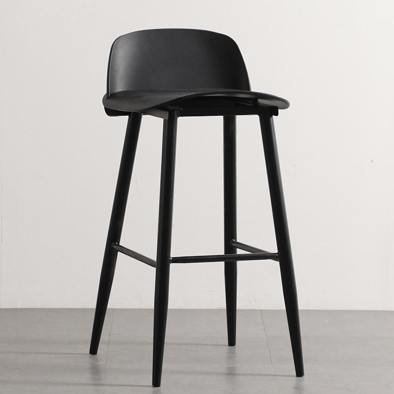 Modern Armless Backrest Counter Stool Iron Kitchen Bar Stool with Acrylic Seat and Pedal Clearhalo 'Bar Furniture' 'Bar Stools' 'bar_stools' 'furn' 'furn_bar_stools' 'Furniture' 'furniture_bar_stools' 'Kitchen & Dining Furniture' 4939798