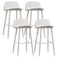 Modern Armless Backrest Counter Stool Iron Kitchen Bar Stool with Acrylic Seat and Pedal White 4 Piece Set Clearhalo 'Bar Furniture' 'Bar Stools' 'bar_stools' 'furn' 'furn_bar_stools' 'Furniture' 'furniture_bar_stools' 'Kitchen & Dining Furniture' 4939800
