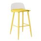Modern Armless Backrest Counter Stool Iron Kitchen Bar Stool with Acrylic Seat and Pedal Yellow 1 Piece Clearhalo 'Bar Furniture' 'Bar Stools' 'bar_stools' 'furn' 'furn_bar_stools' 'Furniture' 'furniture_bar_stools' 'Kitchen & Dining Furniture' 4939806