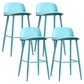 Modern Armless Backrest Counter Stool Iron Kitchen Bar Stool with Acrylic Seat and Pedal Light Blue 4 Piece Set Clearhalo 'Bar Furniture' 'Bar Stools' 'bar_stools' 'furn' 'furn_bar_stools' 'Furniture' 'furniture_bar_stools' 'Kitchen & Dining Furniture' 4939814