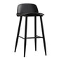 Modern Armless Backrest Counter Stool Iron Kitchen Bar Stool with Acrylic Seat and Pedal Gloss Black 1 Piece Clearhalo 'Bar Furniture' 'Bar Stools' 'bar_stools' 'furn' 'furn_bar_stools' 'Furniture' 'furniture_bar_stools' 'Kitchen & Dining Furniture' 4939815