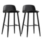 Modern Armless Backrest Counter Stool Iron Kitchen Bar Stool with Acrylic Seat and Pedal Gloss Black 2 Piece Set Clearhalo 'Bar Furniture' 'Bar Stools' 'bar_stools' 'furn' 'furn_bar_stools' 'Furniture' 'furniture_bar_stools' 'Kitchen & Dining Furniture' 4939816