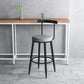 Modern Armless Backrest Counter Stool Iron Cafe Bar Stool with Velvet Cushion Clearhalo 'Bar Furniture' 'Bar Stools' 'bar_stools' 'furn' 'furn_bar_stools' 'Furniture' 'furniture_bar_stools' 'Kitchen & Dining Furniture' 4939832