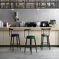 Modern Armless Backrest Counter Stool Iron Cafe Bar Stool with Velvet Cushion Clearhalo 'Bar Furniture' 'Bar Stools' 'bar_stools' 'furn' 'furn_bar_stools' 'Furniture' 'furniture_bar_stools' 'Kitchen & Dining Furniture' 4939835