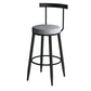Modern Armless Backrest Counter Stool Iron Cafe Bar Stool with Velvet Cushion Clearhalo 'Bar Furniture' 'Bar Stools' 'bar_stools' 'furn' 'furn_bar_stools' 'Furniture' 'furniture_bar_stools' 'Kitchen & Dining Furniture' 4939838