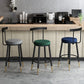 Modern Armless Backrest Counter Stool Iron Cafe Bar Stool with Velvet Cushion Clearhalo 'Bar Furniture' 'Bar Stools' 'bar_stools' 'furn' 'furn_bar_stools' 'Furniture' 'furniture_bar_stools' 'Kitchen & Dining Furniture' 4939846