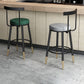 Modern Armless Backrest Counter Stool Iron Cafe Bar Stool with Velvet Cushion Clearhalo 'Bar Furniture' 'Bar Stools' 'bar_stools' 'furn' 'furn_bar_stools' 'Furniture' 'furniture_bar_stools' 'Kitchen & Dining Furniture' 4939852