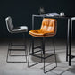 Scandinavian Matte Finish Leather Barstool Restaurant Upholstered Stool Clearhalo 'Bar Furniture' 'Bar Stools' 'bar_stools' 'furn' 'furn_bar_stools' 'Furniture' 'furniture_bar_stools' 'Kitchen & Dining Furniture' 4939862