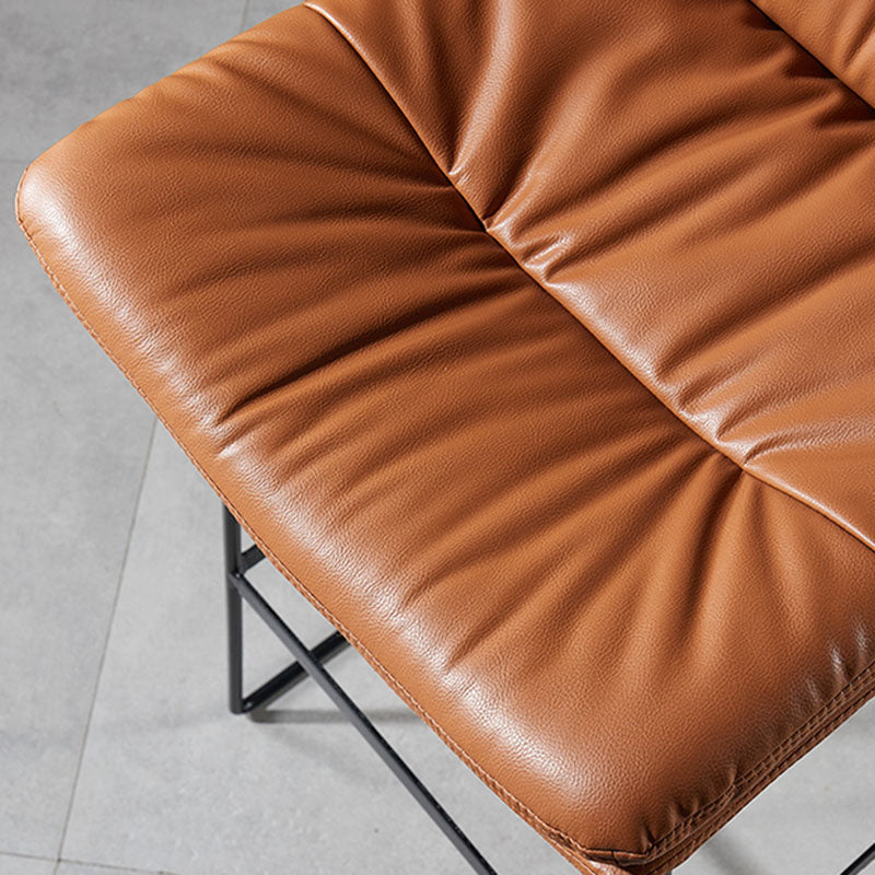 Scandinavian Matte Finish Leather Barstool Restaurant Upholstered Stool Clearhalo 'Bar Furniture' 'Bar Stools' 'bar_stools' 'furn' 'furn_bar_stools' 'Furniture' 'furniture_bar_stools' 'Kitchen & Dining Furniture' 4939871
