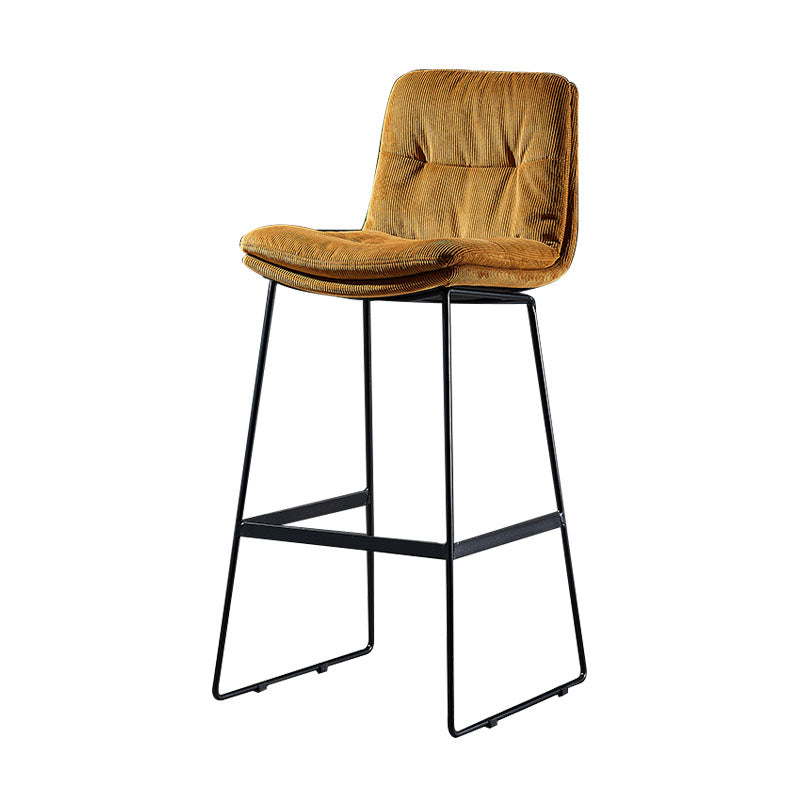 Scandinavian Matte Finish Leather Barstool Restaurant Upholstered Stool Ginger 1 Piece Bar Stool(30"H) Clearhalo 'Bar Furniture' 'Bar Stools' 'bar_stools' 'furn' 'furn_bar_stools' 'Furniture' 'furniture_bar_stools' 'Kitchen & Dining Furniture' 4939873