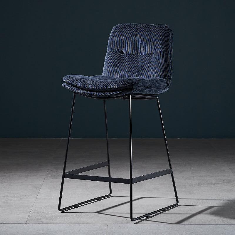 Scandinavian Matte Finish Leather Barstool Restaurant Upholstered Stool Clearhalo 'Bar Furniture' 'Bar Stools' 'bar_stools' 'furn' 'furn_bar_stools' 'Furniture' 'furniture_bar_stools' 'Kitchen & Dining Furniture' 4939885