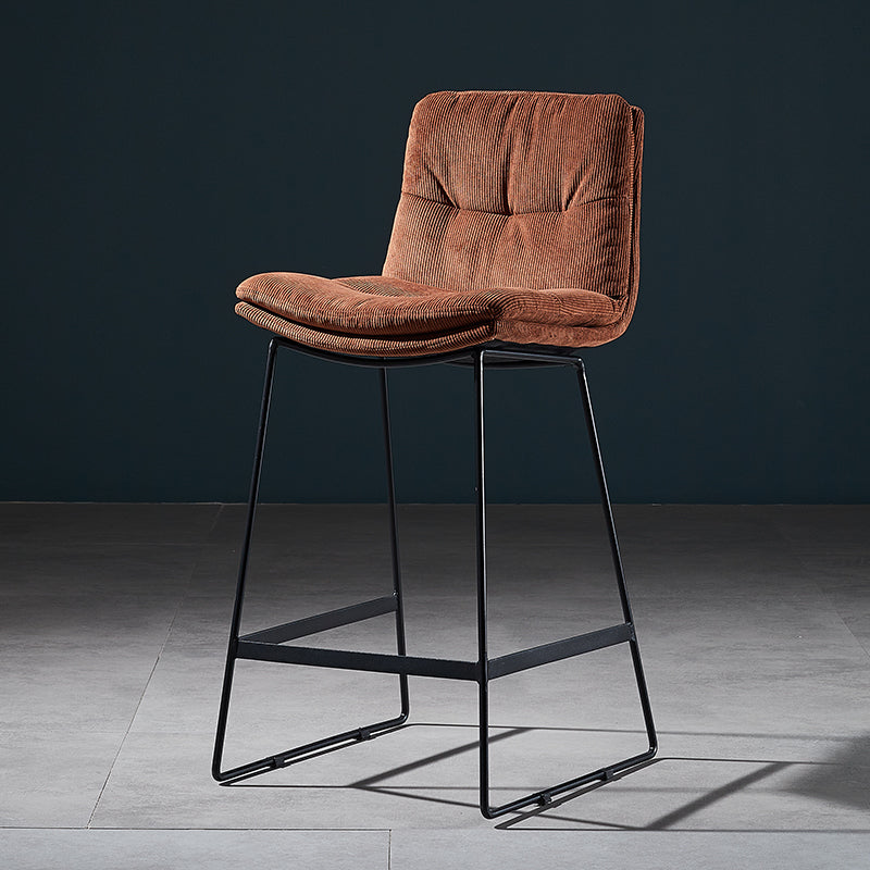 Scandinavian Matte Finish Leather Barstool Restaurant Upholstered Stool Clearhalo 'Bar Furniture' 'Bar Stools' 'bar_stools' 'furn' 'furn_bar_stools' 'Furniture' 'furniture_bar_stools' 'Kitchen & Dining Furniture' 4939887