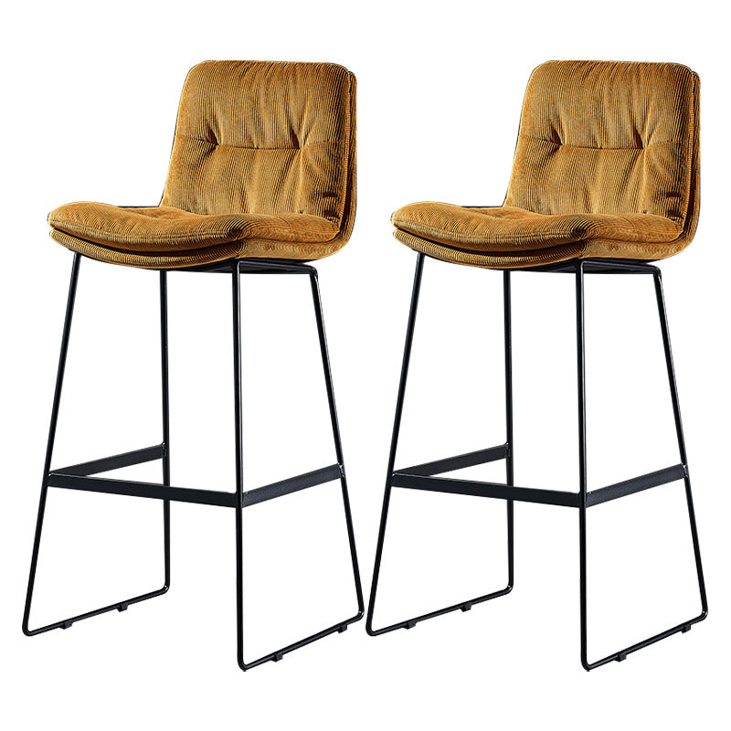 Scandinavian Matte Finish Leather Barstool Restaurant Upholstered Stool Ginger 2 Piece Set Bar Stool(30"H) Clearhalo 'Bar Furniture' 'Bar Stools' 'bar_stools' 'furn' 'furn_bar_stools' 'Furniture' 'furniture_bar_stools' 'Kitchen & Dining Furniture' 4939905
