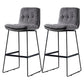 Scandinavian Matte Finish Leather Barstool Restaurant Upholstered Stool Silver Gray 2 Piece Set Bar Stool(30"H) Clearhalo 'Bar Furniture' 'Bar Stools' 'bar_stools' 'furn' 'furn_bar_stools' 'Furniture' 'furniture_bar_stools' 'Kitchen & Dining Furniture' 4939909